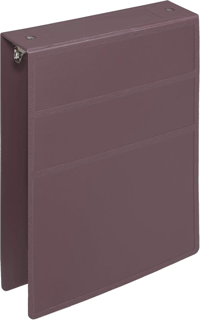 Carstens 2-Inch Heavy Duty 3-Ring Binder - Top Opening, Plum, Durable Plastic, Precision No-Gap Rings, Waterproof Cover, No Pockets, Holds 300 US Letter Sheets, BPA-Free, Made in USA (5873-3R)