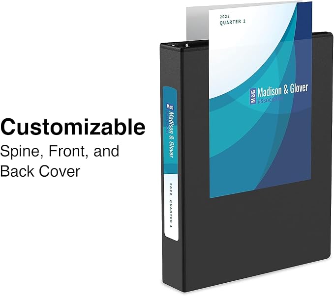 Staples Mini View Binder, 1" Round Ring, Black, 5.5" x 8.5" Compact 3‑Ring Binder for Notes, Planners & Small Documents
