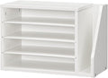 HOOBRO Mail Sorter, Literature Organizer with Adjustable Shelves, Paper Organizer for Office, Home, Wood Countertop File Holders, Mails, Magazines, White WT41WF01