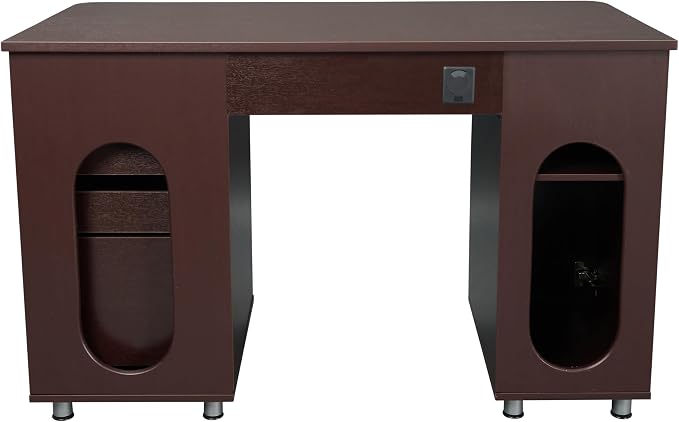 Techni Mobili 48''W Computer Desk with File Cabinet & Drawers, Brown | Home Office, Keyboard Tray, Storage, Computer Workstation, Ideal for home office, Workspace organization