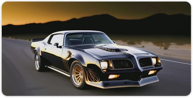 Classic American Muscle Car Mouse Pad Gaming Cool Mousepad Large Computer Desk Pad Mat with Non-Slip Rubber Base Vintage Office Desk Accessories 23.6" X 11.8"