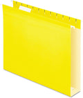 Pendaflex Extra Capacity Reinforced Hanging Folders, Letter Size, Yellow, 25 per Box (4152X2YEL)