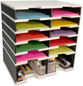 Ultimate Office TierDrop Desktop Organizer, 10 Compartment with Riser Base | Riser base lifts compartments for easy access to lower slots and stores supplies underneath; sorts mail, forms, paperwork