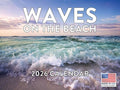 Ocean Waves Calendar 2026 Beach Monthly Wall Calender 12 Month | American Made In The USA