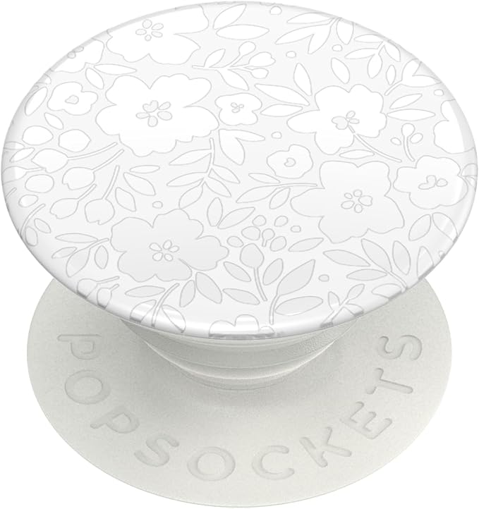 PopSockets Adhesive Phone Grip, Holder- Blanc Fresh | Secure Comfortable Hold, Anti-Drop, Kickstand, Flower, Floral, Kindle, Paperwhite, Magnetic