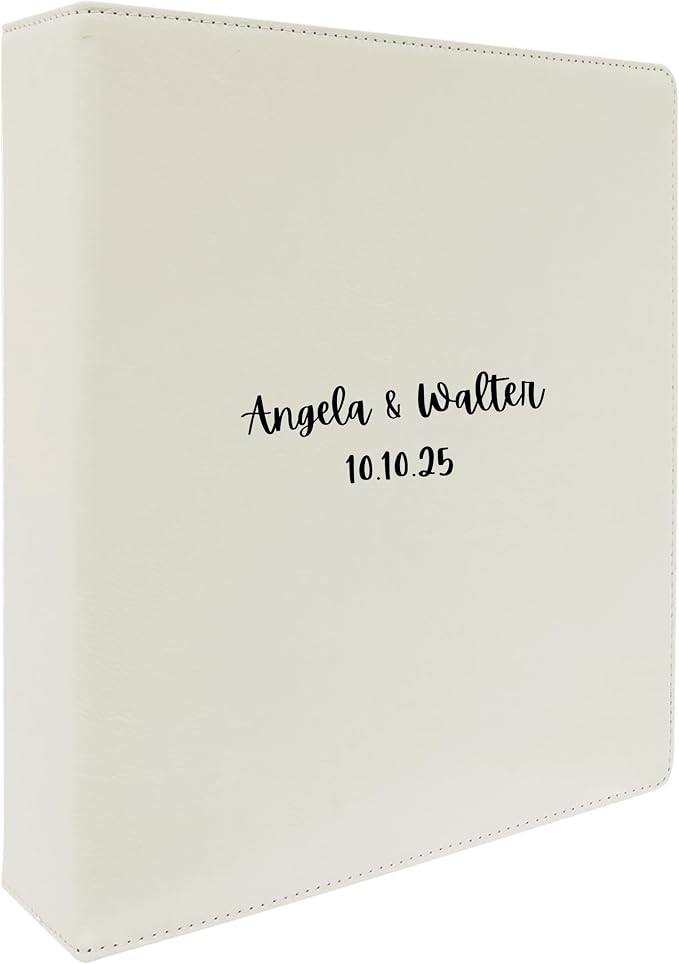 Custom Binder 2" Thick Personalized with Business or Name (White)