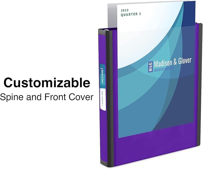 Staples Better Binder, 1-Inch D-Ring View, Purple, 275 Sheets | Reinforced spine for durable everyday use in office and school settings.