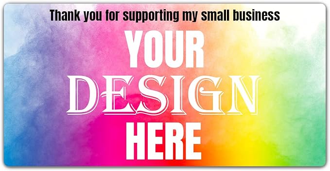 100-500 Custom Stickers Personalized Labels, Customized Stickers with Any Image Logo and Text. Custom Stickers for Business LogoThank You Labels,etc. (Rectangle,5X2 Inch)