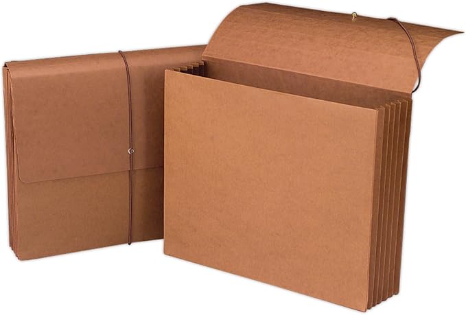 Smead Redrope Expanding File Wallet, Flap and Cord Closure, 5-1/4" Expansion, Letter Size, 10 per Box (71009)