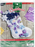 Bucilla 86703 Felt Applique Stocking Kit, 18", Frosty Night,