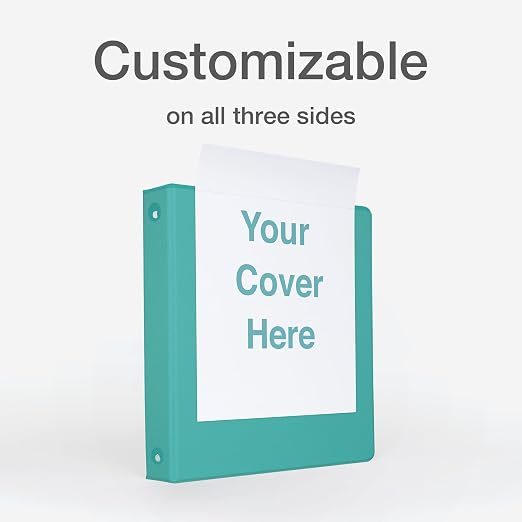 Cardinal 3 Ring Binders, Binders for School and Office, Durable 1.5 Inch, Holds 350 Sheets, ClearVue Presentation View, Non-Stick, Blue and Green Assortment, 6 Pack (1002480)