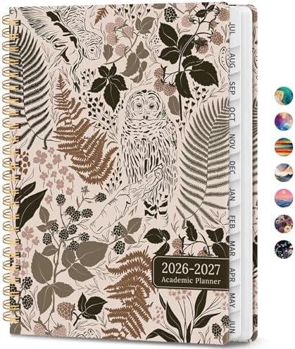 Planner 2026-2027, Weekly & Monthly Academic Calendar, Jul 2026 – Jun 2027