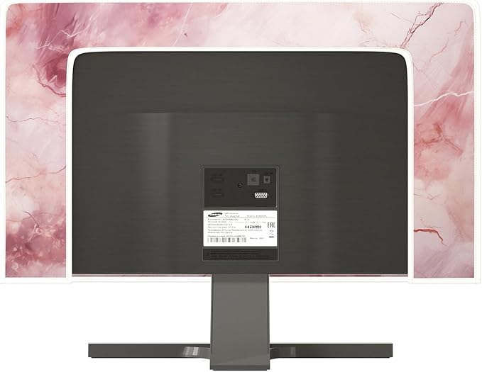 Baocicco Fashion Pink Marble Waterproof Television Cover 55 Inch Full Body Covers for Television Screen Panel Case Computer Sleeve Compatible with PC, Desktop and TV LED LCD OLED