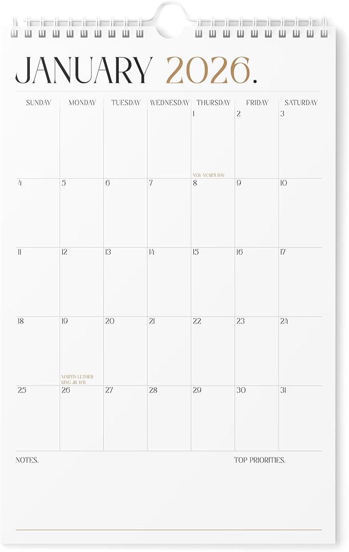 Karto Wall Calendar 2026 11x17 in - Boho