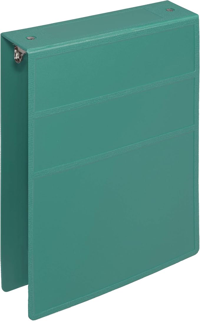 Carstens 2-Inch Heavy Duty 3-Ring Binder - Top Opening, Teal, Durable Plastic, Precision No-Gap Rings, Waterproof Cover, No Pockets, Holds 300 US Letter Sheets, BPA-Free, Made in USA (5872-3R)