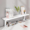 31.5x7.8in Clamp on Desk Shelf, Adjustable Desktop Organizer Extension Bookshelf Above Storage Rack Accessories for Home Office Organization White