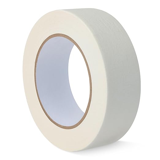 Amazon Basics Multi-Surface Masking Tape, 1.41 inches x 60 Yards, 1 Roll, White