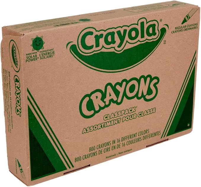 Crayola Crayon Classpack, Teacher Classroom Must Haves, Bulk Back to School Supplies, Elementary & Kindergarten Wishlist, 16 Colors (50 Each), 800 Ct