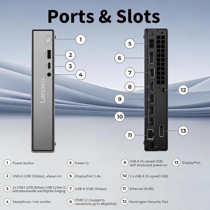 Lenovo ThinkCentre neo 55q Mini Desktop Ryzen AI 5 330, 16GB RAM 1TB SSD