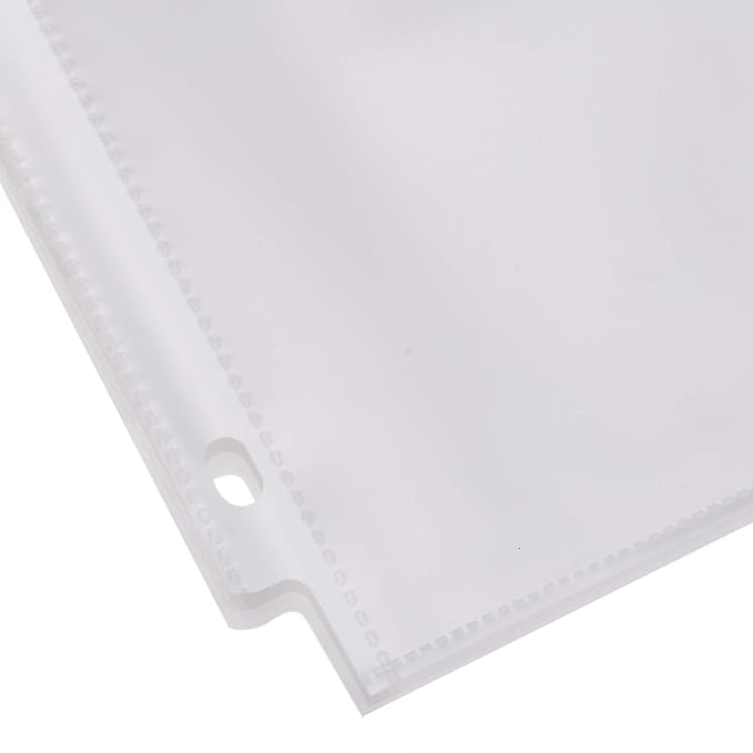 Amazon Basics Heavy Duty Non-Glare Sheet Protector for Documents, 3 Ring Binder, Top Loading, Letter Size, Clear, 500-Pack