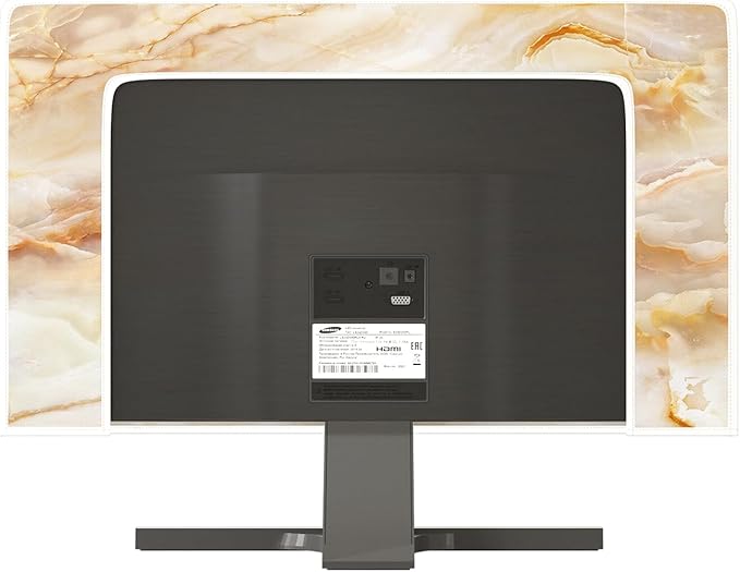 Baocicco Abstract Waterproof TV Screen Cover with Marble Design Aesthetic Television Covers for Xmas Decoration Anti-Static Dustproof Protective Cover for LED LCD OLED TVs 55 Inch