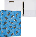ALAZA 3 Ring Binder Orca Killer Whale on Blue Background Clipboard Round Ring Binder Holds 1.5 Inch Three Ring Binder Heavy Duty Ring Binders for School Office Supplies, 1Pack