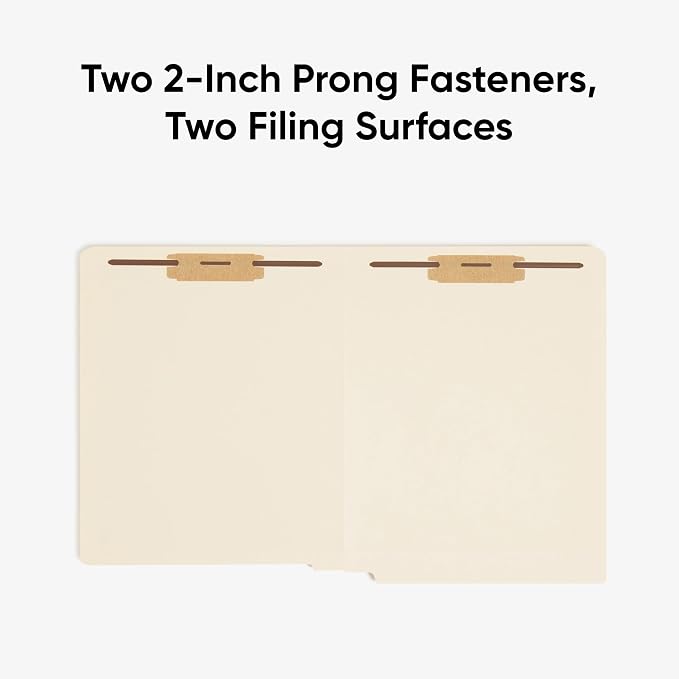 Smead End Tab Fastener File Folder, Shelf-Master® Reinforced Straight-Cut Tab, 50 Count
