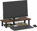 Furinno Turn-N-Tube Monitor Stand Riser, 23.6" Wide Rectangle Monitor Riser, Laptop Stand for Desk, Office Desk Accessories, Desktop Organizers and Accessories, Toolless Assembly, Amber Pine