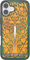 PopSockets iPhone 16 Plus Phone Case with MagSafe- Fireheart | Magnetic, Wireless Charging, Camera & Drop Protection, Acotar, Throne, Glass, Sarah, Dragon