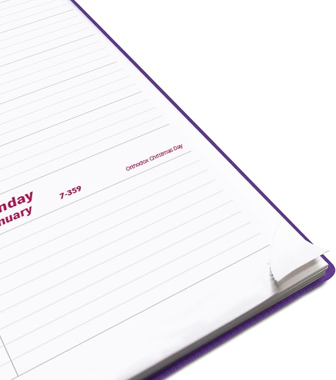 Brownline® 2027 DuraFlex Weekly Planner, Appointment Book, 12 Months, January to December, Twin-Wire Binding, 11" x 8.5", Purple (CB950V.PUR)
