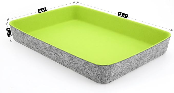 2pc Office desk drawer organizer Paper File Tray Green Turquoise