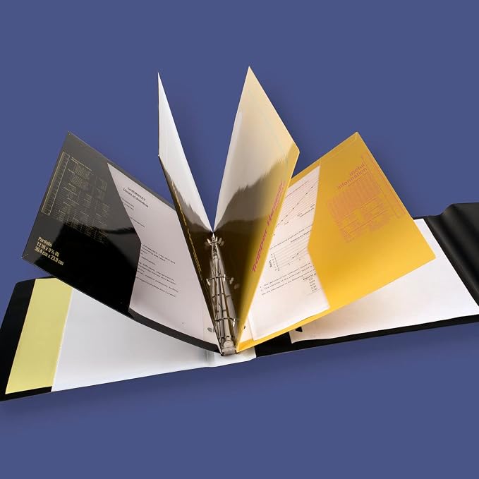 Mead Trapper Keeper Binder, Retro Design, 1 Inch Binder with Folders and Pockets, Holds 8-1/2" x 11" Paper, Glow (260038FM-ECM)
