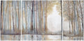 Madison Park Wall Art Living Room Décor - Triptych Scenery Watercolor Canvas, Home Accent Modern Dining Decoration, Ready to Hang Painting for Bedroom, Multi-Sizes, Natural Forest Reflection 3 Piece