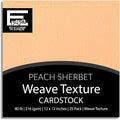 Peach Sherbet—12x12 Textured Cardstock | 80lb Textured Orange Scrapbook Paper | Premium Cardstock for Cricut Cutting | 25 Sheets