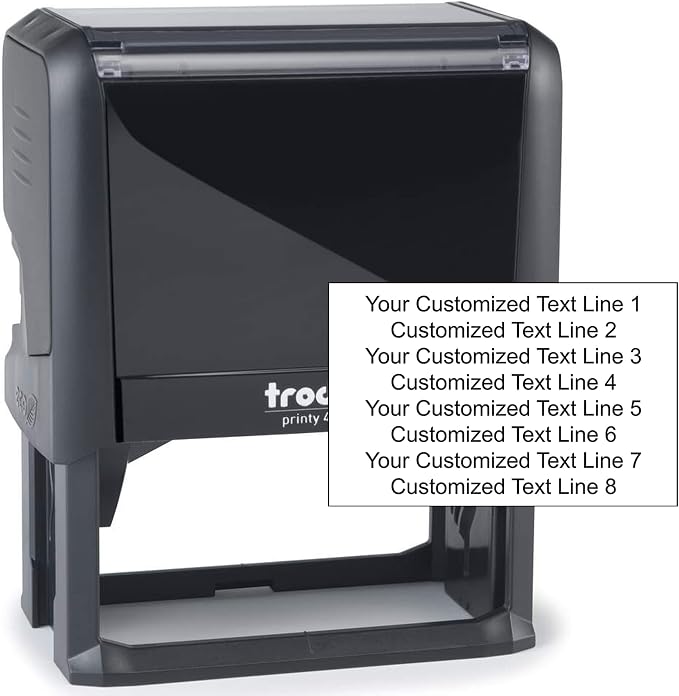 Trodat 4926 Return Address Stamp - Custom Text Stamp - Choose from Many Fonts & 15 Ink Colors!