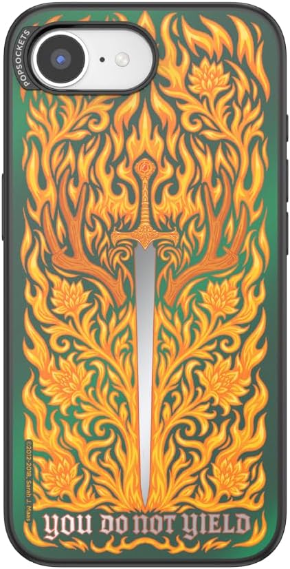 PopSockets iPhone 16/17E Phone Case with MagSafe- Fireheart | Magnetic, Wireless Charging, Camera & Drop Protection, Acotar, Throne, Glass, Sarah, Dragon