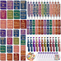 Pasimy 218 Pcs Inspirational Stationery Gifts Motivational Mini Notepad Pen Quote Bookmarks Stress Relief Stickers Inspiring Silicone Keychains for Home Office Appreciation Gift(Bright)