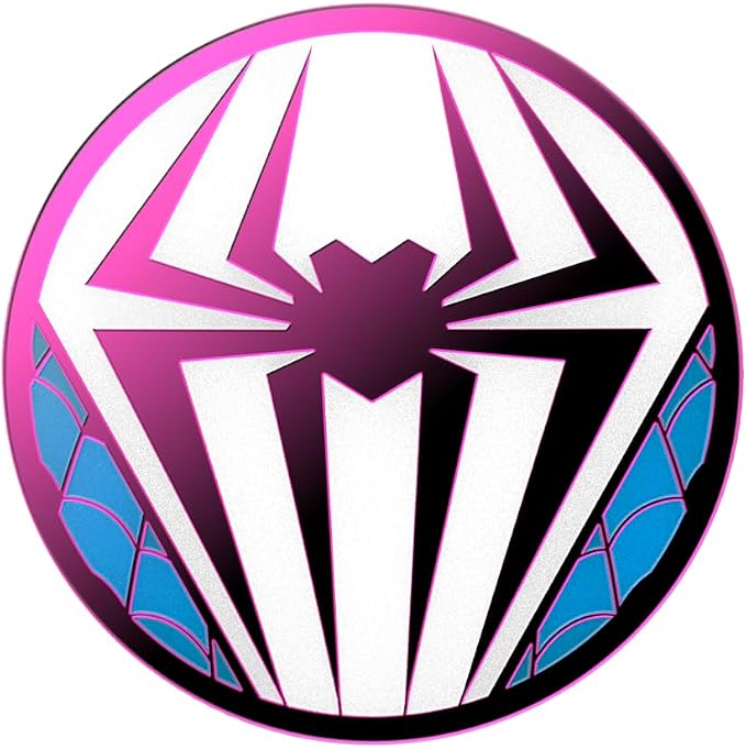 PopSockets Adhesive Phone Grip, Holder- Spider Gwen Suit | Secure Comfortable Hold, Anti-Drop, Kickstand, Spiderman, Enamel, Designs