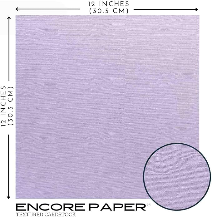 MORNING GLORY—12x12 Textured Cardstock | 80lb Textured Purple Scrapbook Paper | Premium Cardstock for Cricut Cutting | 25 Sheets