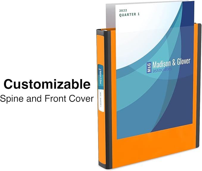 Staples Better Binder, 1-Inch D-Ring 3-Ring View, Orange, Durable | Built for office and school document organization and everyday use.