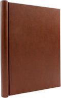 Faux Leather Springback Thesis Binder - Tan, 1" Spine, by Bindertek | 150 Sheet Capacity, High-Tension Spring Clamp Style, Perfect for Thesis Work, Legal Documents, Menus, Portfolios, Photography