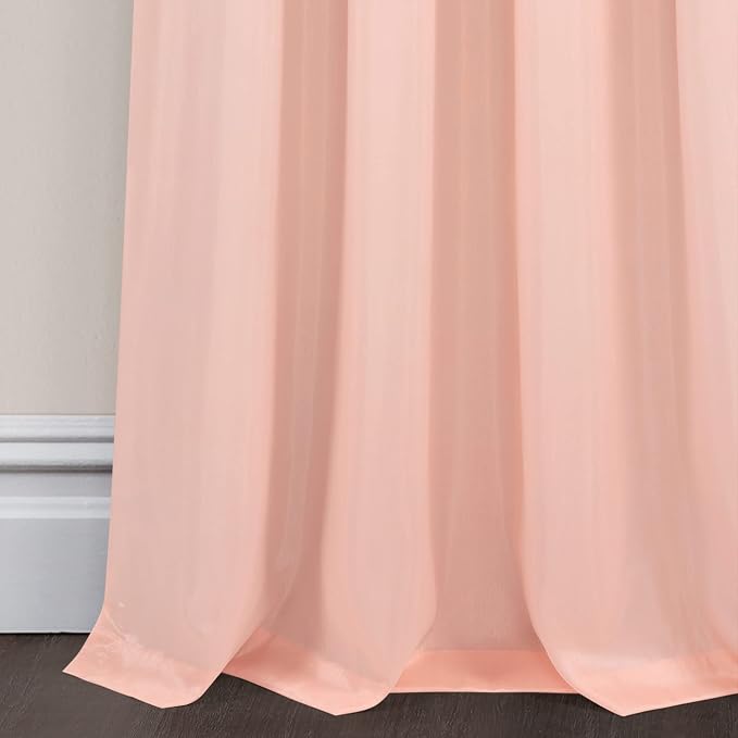 Lush Decor Night Sky 100% Blackout Window Curtain Panel Single 42"W x 84"L, Gray & Blush - Blackout Curtains For Bedroom - Sequin Curtains - Glam Decor