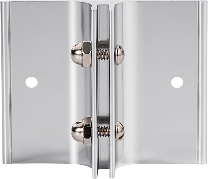 Aluminum Corridor Sign Holder, 10 Pack Direct Sign Mount Bracket, Design for Restroom, Conference Room Classic Silver Signs - 3" Length, 1/8" Substrate - Easy to Install