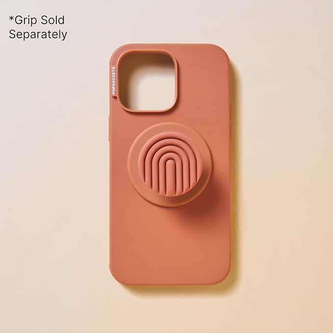 PopSockets iPhone 14 Pro Max Phone Case with MagSafe, Wireless Charging Compatible, Neutral - Terra-Cotta