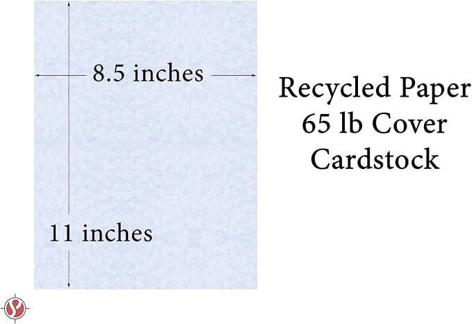 Bluestone Stationery Parchment Recycled Paper | 65Lb Cover Cardstock | 8.5” x 11” Inches | 50 Sheets Per Pack