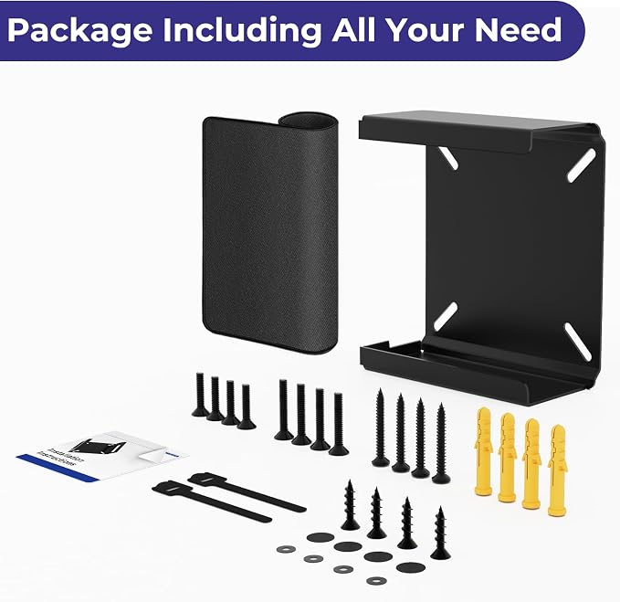 Metal Mini PC VESA Mount for Beelink SER5 Pro, EQi12, SER5 MAX, SER8, SER9Pro, SER9, SER8Pro, SER6, EQR6, EQR5, SEi13Pro, SEi14, Vesa/Wall/Under Desk, Mount for Beelink, with Mouse Pad