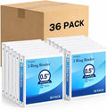 SUQJOY Durable 3 Ring Binders 0.5 Inch 36 Pack Bulk, Clear View Binders Bulk Three Ring Binders PVC Free, Fit for 8.5x11 inches for School or Office Supplie(White
