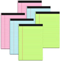 Small Legal Pads 5x8 Colored Note Pads, 6 Pack Small Notepads for Work