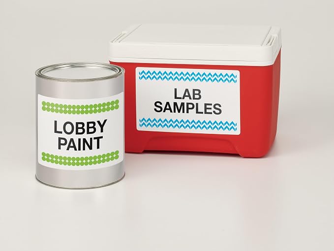 Avery Durable White Cover Up ID Labels for Laser Printers, 5" x 8.125", Pack of 100 (6579)