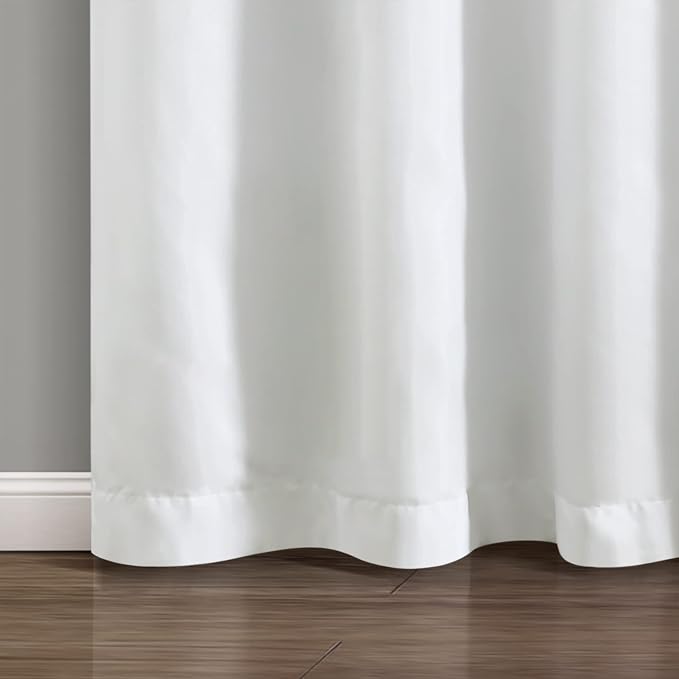 Lush Decor Night Sky Window Curtain Panel, Single 100"W x 84"L Gray & White - Sequin Backdrop Curtain - Extra Wide Curtains - Sliding Door Curtain